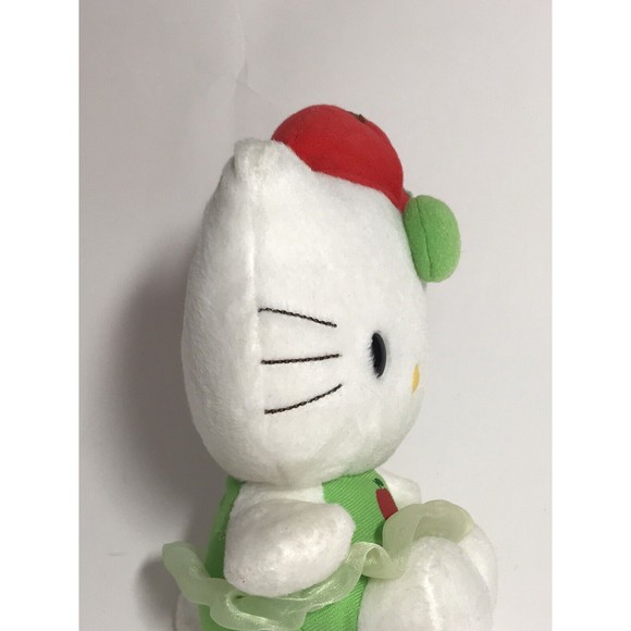 Hello Kitty Red Apple Worm Plush Green Tutu Nakajima 7” Kawaii Japan 2003 Rare - Picture 8 of 10